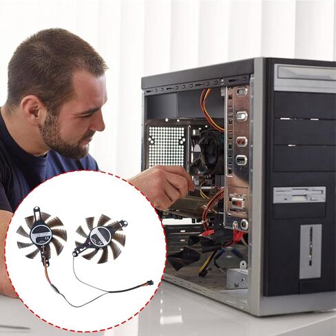 80 مللي متر 4Pin بطاقة الرسومات مروحة التبريد GPU مبردات استبدال مروحة ل RX580 2048 بطاقة الرسومات إدارة الملحقات مبردات بطاقة الرسومات in Kuwait