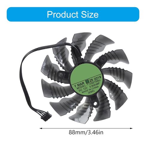 88 مللي متر 4Pin PLA09215S12H GPU مروحة ل GTX1660 RTX2070 2060 ITX OC 6G بطاقة الرسومات استبدال مروحة بطاقة الرسومات مروحة التبريد in Saudi Arabia