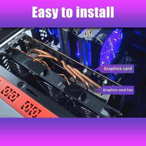 مروحة تبريد بطاقة الرسومات، مروحة بطاقة الرسومات، مبردات VGA، تصميم مثبت لتبديد الحرارة بشكل أفضل واستقرار المروحة in Kuwait
