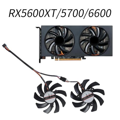 85 مللي متر 12 فولت بطاقة الفيديو مروحة التبريد ل 5600XT 5700 6600 بطاقة الرسومات مبردات مروحة الألعاب مشعات استبدال GPU مروحة in Saudi Arabia