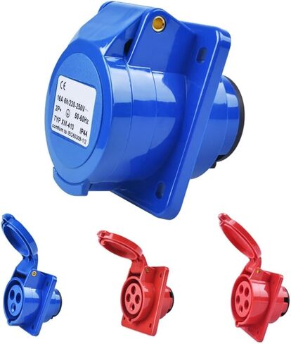 IP44 16A/32A Industrial Plug and Socket Waterproof Connector 3PIN 4PIN 5PIN Electrical Connection Wall Mount(Coupler,16A,4P) in Saudi Arabia