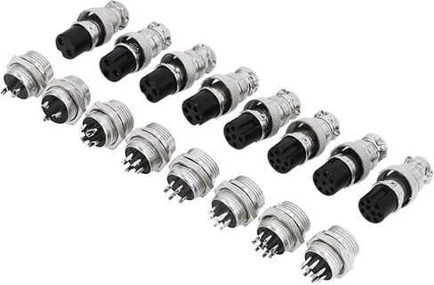 5Set GX12 GX16 Connectors 2pin 3pin 4pin 5pin Aviation Plug Socket Female Male Fixed Fixing Type Electrical Cable Wire Connector(GX16,5P) in Saudi Arabia