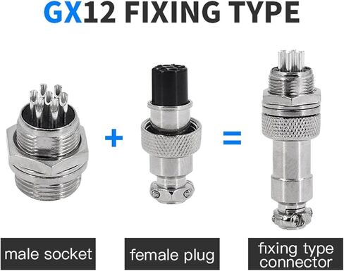 5Set GX12 GX16 Connectors 2pin 3pin 4pin 5pin Aviation Plug Socket Female Male Fixed Fixing Type Electrical Cable Wire Connector(GX16,5P) in Saudi Arabia