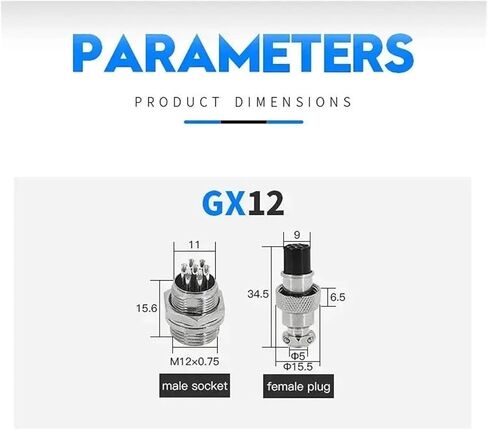 5Set GX12 GX16 Connectors 2pin 3pin 4pin 5pin Aviation Plug Socket Female Male Fixed Fixing Type Electrical Cable Wire Connector(GX16,5P) in Saudi Arabia