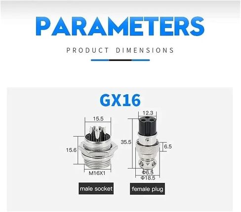 5Set GX12 GX16 Connectors 2pin 3pin 4pin 5pin Aviation Plug Socket Female Male Fixed Fixing Type Electrical Cable Wire Connector(GX16,5P) in Saudi Arabia