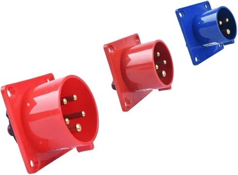IP44 16A/32A Industrial Plug and Socket Waterproof Connector 3PIN 4PIN 5PIN Electrical Connection Wall Mount(Coupler,32A,4P) in Saudi Arabia