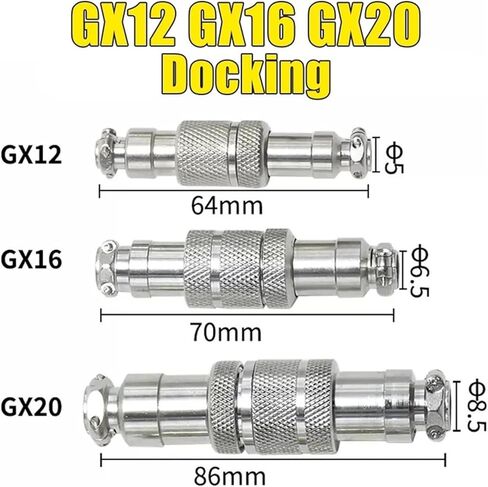 5pcs GX12 GX16 GX20 2 3 4 5 6 7 8 9 10Pin Male Female Butting Wire Cable Circular Aviation Socket Plug Panel Connector(GX16 Nut Male,7P) in Saudi Arabia