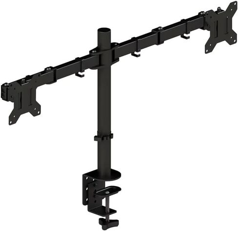 Optilite Dual Monitor Arm – Fully Adjustable Gas Spring Desk Mount for 13–27 Inch Screens, 360° Rotation, Height Adjustable, Cable Management – Fits VESA 75x75mm & 100x100mm, Black in Saudi Arabia