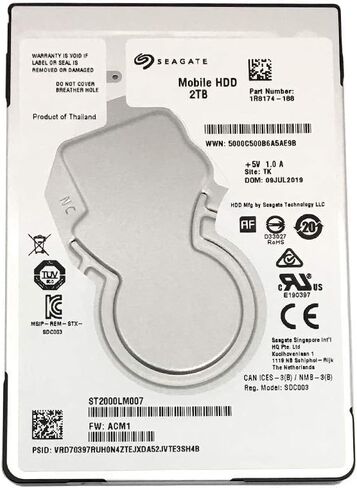 Seagate ST2000LM007 2TB 128MB Cache SATA 6Gbps 2.5in Internal Notebook Hard Drive (Renewed) in Saudi Arabia