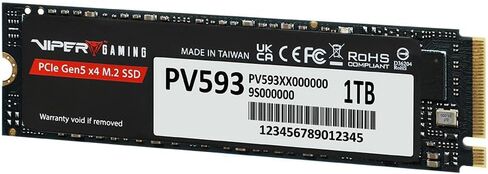 Patriot Viper PV593 1TB Internal SSD - NVMe PCIe Gen 5x4 - M.2 2280 - Sequential Read (CDM): up to 14,000MB/s; Sequential Write (CDM): up to 10,000MB/s - Solid State Drive - PV593P1TBM28H in Saudi Arabia