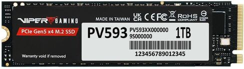 Patriot Viper PV593 1TB Internal SSD - NVMe PCIe Gen 5x4 - M.2 2280 - Sequential Read (CDM): up to 14,000MB/s; Sequential Write (CDM): up to 10,000MB/s - Solid State Drive - PV593P1TBM28H in Saudi Arabia