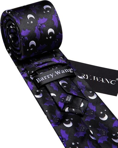 Barry.Wang Man Tie Sets Skull Ties Animal Extra Long Necktie Silk Woven Handkerchief Cufflinks Festival Party Gift in Saudi Arabia