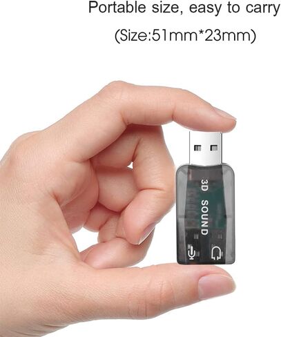محول USB إلى 3.5 ملم USB 2.0 إلى Aux Mic سماعة رأس خارجية ثلاثية الأبعاد بطاقة الصوت HFR8103 Chip للكمبيوتر الشخصي in Saudi Arabia