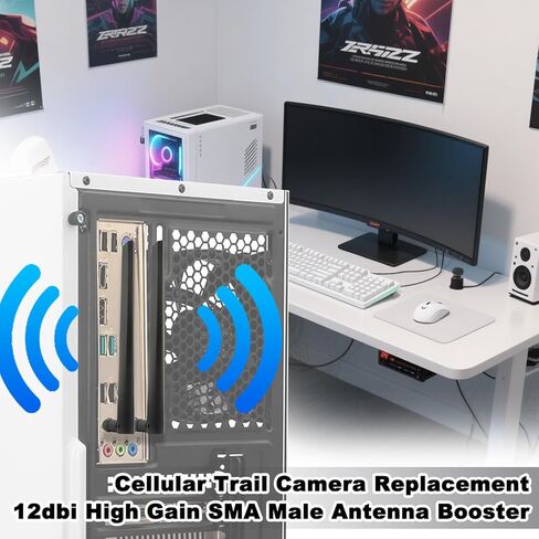 Cellular Trail Camera Replacement RP-SMA Male Antenna 5dbi Omni Booster for Spypoint LM2 Flex Flex-S Flex-M Flex-Dark Flex G-36 Moultrie Spartan Covert Muddy 4G LTE Cellular Trail Camera 2pcs in Saudi Arabia