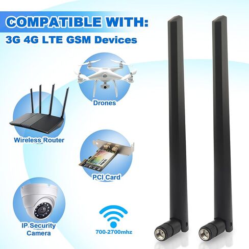 Cellular Trail Camera Replacement RP-SMA Male Antenna 5dbi Omni Booster for Spypoint LM2 Flex Flex-S Flex-M Flex-Dark Flex G-36 Moultrie Spartan Covert Muddy 4G LTE Cellular Trail Camera 2pcs in Saudi Arabia