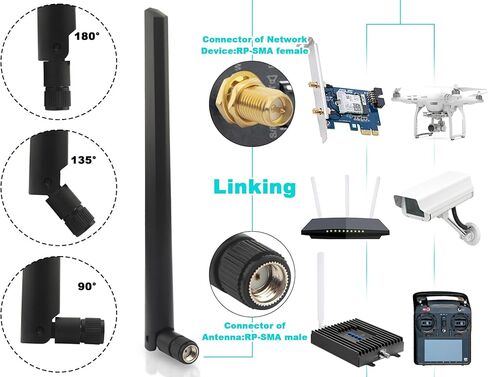Cellular Trail Camera Replacement RP-SMA Male Antenna 5dbi Omni Booster for Spypoint LM2 Flex Flex-S Flex-M Flex-Dark Flex G-36 Moultrie Spartan Covert Muddy 4G LTE Cellular Trail Camera 2pcs in Saudi Arabia