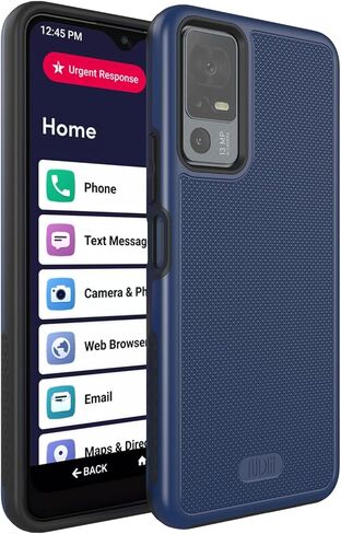 TUDIA MergeGrip for Jitterbug Smart 4 Case T608G، [تم اختبار السقوط من الدرجة العسكرية] حافظات هاتف متينة رفيعة ومتينة بطبقة مزدوجة متينة لكبار السن - وردي سموكي in Kuwait
