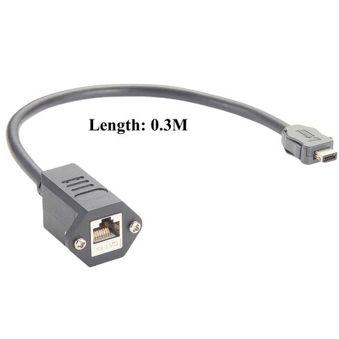 IX Industrial IX40G-A-10S-CV(7.0) كابل إيثرنت RJ45 Cat6A IX تجميعات كابل إيثرنت جيجابت RJ45 أنثى إلى IX كابل محمي بمفتاح SFTP لرؤية آلة PoE روبوتية للكاميرا الصناعية (0.3 متر) in Kuwait