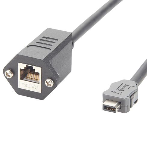 IX Industrial IX40G-A-10S-CV(7.0) كابل إيثرنت RJ45 Cat6A IX تجميعات كابل إيثرنت جيجابت RJ45 أنثى إلى IX كابل محمي بمفتاح SFTP لرؤية آلة PoE روبوتية للكاميرا الصناعية (0.3 متر) in Kuwait