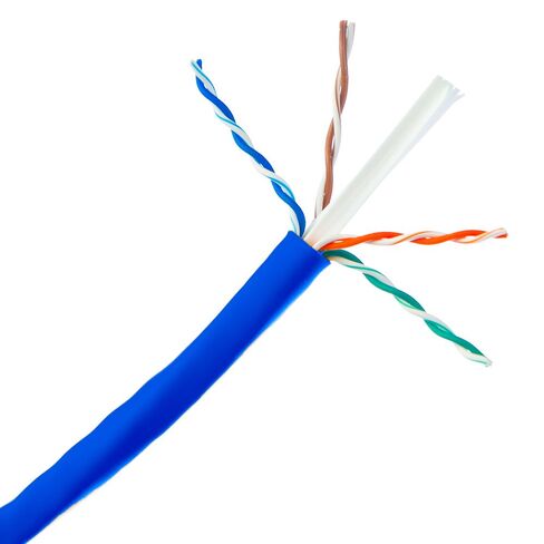 كابل إيثرنت COMZON Cat6، 23 AWG، 350 ميجا هرتز، UTP 4 أزواج من النحاس الصلب - مدرج في قائمة ETL، صندوق سحب، 1000 قدم، أخضر in Kuwait