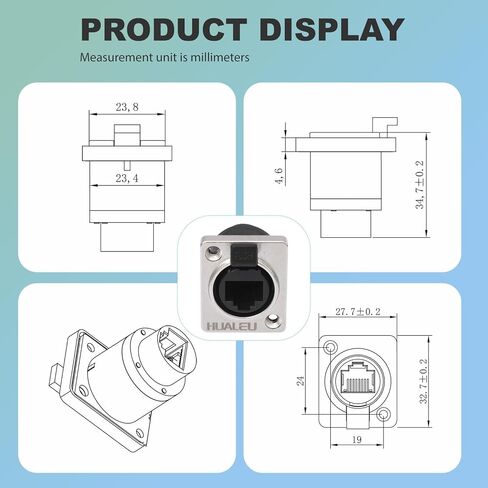5Pack Panel Mounting CAT6 RJ45 IP65 Waterproof Signal Panel Cat5/5e/6 8P8C Connector Ethernet LAN Cable Connector,Non-Blocking,Double Head Coupler Adapter Female to Female in Saudi Arabia