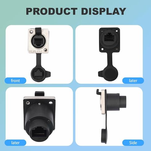 5Pack Panel Mounting CAT6 RJ45 IP65 Waterproof Signal Panel Cat5/5e/6 8P8C Connector Ethernet LAN Cable Connector,Non-Blocking,Double Head Coupler Adapter Female to Female in Saudi Arabia