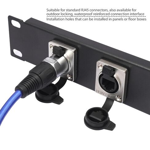 5Pack Panel Mounting CAT6 RJ45 IP65 Waterproof Signal Panel Cat5/5e/6 8P8C Connector Ethernet LAN Cable Connector,Non-Blocking,Double Head Coupler Adapter Female to Female in Saudi Arabia