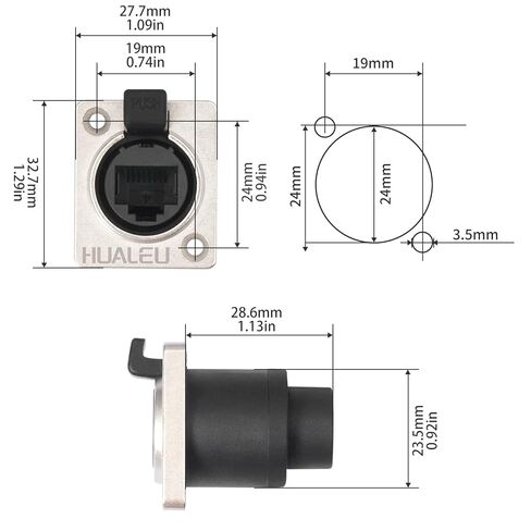 5Pack Panel Mounting CAT6 RJ45 IP65 Waterproof Signal Panel Cat5/5e/6 8P8C Connector Ethernet LAN Cable Connector,Non-Blocking,Double Head Coupler Adapter Female to Female in Saudi Arabia