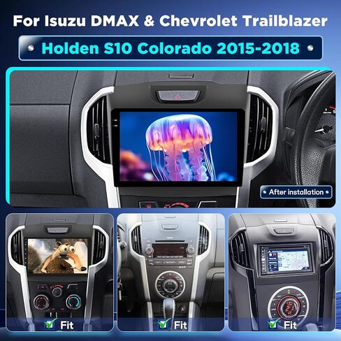 [4+128G] Upgrade Radio for Isuzu DMAX & Chevrolet Trailblazer Holden S10 Colorado 2015-2018: 9 inch Android Incell Touchscreen Carplay Stereo - 5G/WiFi, GPS, EQ, Bluetooth 5.0 + Backup Camera in Saudi Arabia