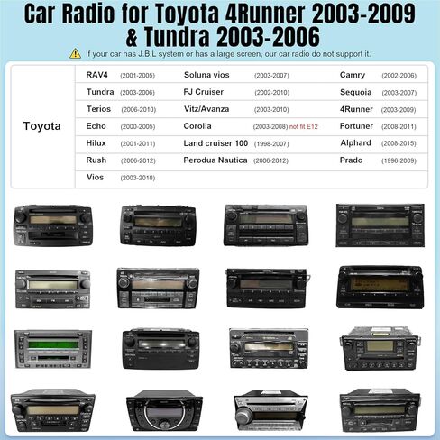 Leadfan Android Car Radio for Toyota 4Runner 2003-2009 Tundra 2003-2006 Sequoia 2003-2007 Stereo with Wireless CarPlay &Android Auto, 7inch IPS Touch Screen with GPS Navgation Backup Camera in Saudi Arabia