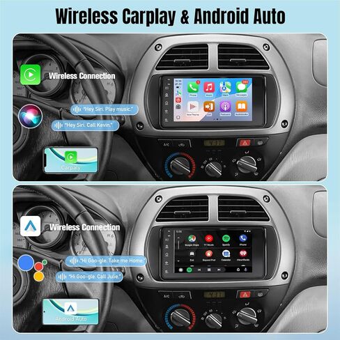 Leadfan Android Car Radio for Toyota 4Runner 2003-2009 Tundra 2003-2006 Sequoia 2003-2007 Stereo with Wireless CarPlay &Android Auto, 7inch IPS Touch Screen with GPS Navgation Backup Camera in Saudi Arabia