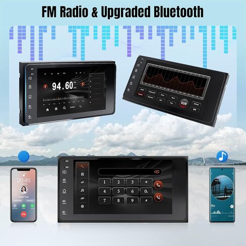 Leadfan Android Car Radio for Toyota 4Runner 2003-2009 Tundra 2003-2006 Sequoia 2003-2007 Stereo with Wireless CarPlay &Android Auto, 7inch IPS Touch Screen with GPS Navgation Backup Camera in Saudi Arabia