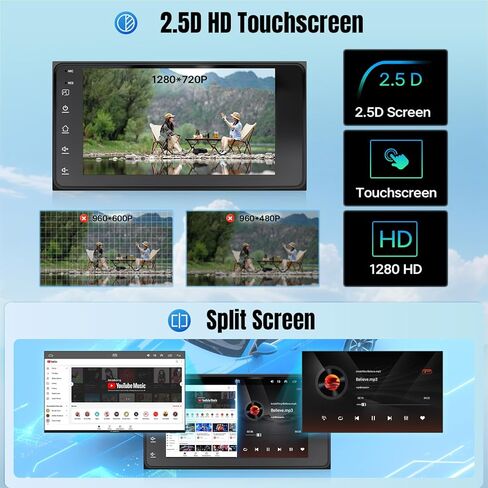 Leadfan Android Car Radio for Toyota 4Runner 2003-2009 Tundra 2003-2006 Sequoia 2003-2007 Stereo with Wireless CarPlay &Android Auto, 7inch IPS Touch Screen with GPS Navgation Backup Camera in Saudi Arabia