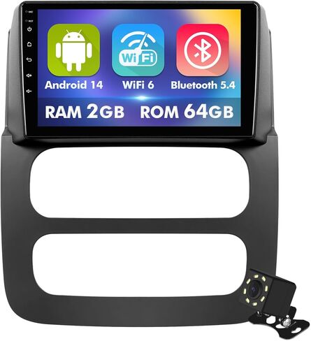 ستيريو سيارة 9 بوصة IPS تعمل باللمس Android 14 لسيارة Dodge RAM 1500/2500/3500 2002-2006 مع CarPlay اللاسلكي وAndroid Auto 2+64GB راديو السيارة، يدعم GPS، WiFi 6، Bluetooth، 5.4، راديو FM، كاميرا احتياطية in Kuwait
