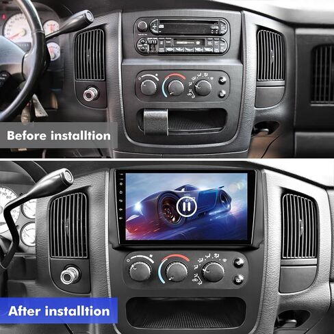 ستيريو سيارة 9 بوصة IPS تعمل باللمس Android 14 لسيارة Dodge RAM 1500/2500/3500 2002-2006 مع CarPlay اللاسلكي وAndroid Auto 2+64GB راديو السيارة، يدعم GPS، WiFi 6، Bluetooth، 5.4، راديو FM، كاميرا احتياطية in Kuwait