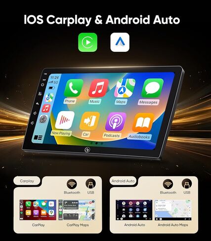 Android Qualcomm (6G+64G) راديو السيارة لسيارة Jeep Wrangler JK(2007-2018) Dodge Ram 1500(2009-2012)، مع Carplay اللاسلكي Android Auto GPS Navigation Bluetooth WiFi الخلفية احتياطية الكاميرا استبدال ستيريو in Kuwait