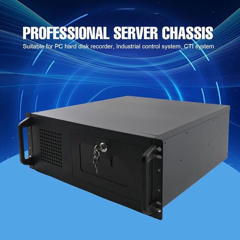 4U Server Case Rack Mount, 7X3.5 + 2X 5.25 HDD, 4U Server Chassis with 3 Pre-Installed Fans | 8 HDD Bays, Security Lockable Computer Cases for Home Lab NAS Streaming PC in Saudi Arabia
