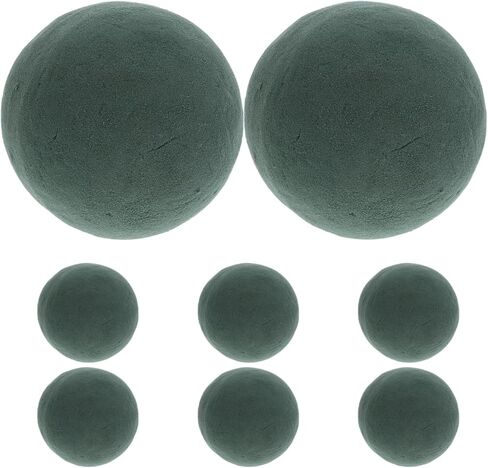 8 قطع من DOITOOL كرات إسفنجية زهرية مقاس 8.89 سم من رغوة الزهور الرطبة الخضراء والجافة لترتيبات الزهور الطازجة أو الاصطناعية، لوازم حرفية يدوية لحفلات الزفاف وأعياد الميلاد وديكور المنزل in Kuwait