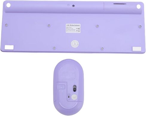 Wireless Keyboard and Mouse, Retro 2.4GHz Colorful Keyboard and 1200dpi Mouse Combo with Receiver, Auto Sleep for Computer, Laptop, PC (Purple) in Saudi Arabia