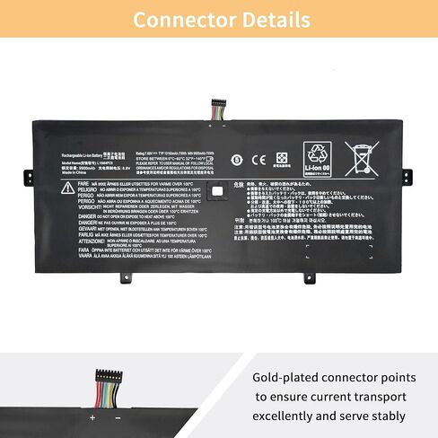 استبدال بطارية الكمبيوتر المحمول L15M4P23 لجهاز Lenovo Yoga 5 Pro Ideapad Yoga 910-13IKB Glass Yoga 910-13IKB Series L15M4P21 L15C4P22 L15C4P21 5B10L46105 5B10L22508 [7.68V 78Wh] in Kuwait