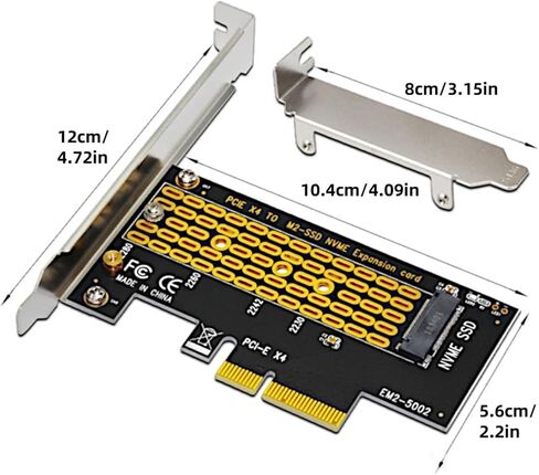 منفذ M.2 NGFF SSD إلى منفذ PCIe 3.0، ملحق محول بطاقة التوسعة NGFF M.2 M-Key إلى PCIe X4 in Saudi Arabia