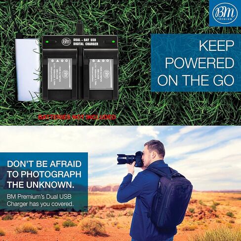 شاحن بطارية مزدوج سريع BM Premium LI-42B، LI-42، LI-40B، LI-40 لجهاز Olympus Stylus 1040 1050w 1060 1070 1200 7000 7010 7020 7030 7040 Tough 3000 TG-310 TG-320 VR310 VR320 كاميرا رقمية VR330 in Saudi Arabia