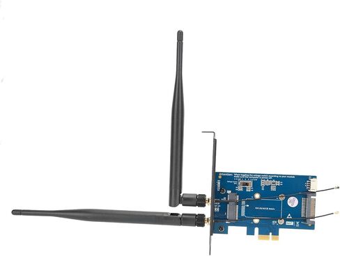 محول بطاقة سطح المكتب مع فتحة SIM، محول بطاقة Pcie صغير إلى Pcie 1X، دعم وبطاقة شبكة كومبو، هوائي ثنائي النطاق 2.4 جيجا هرتز 5 جيجا هرتز in Kuwait