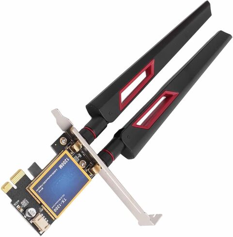 بطاقة Focket WiFi 7260AC، محول لاسلكي PCIe X1 ثنائي النطاق بسرعة 1200 ميجا بت في الثانية مع هوائي 10dBi للكمبيوتر المكتبي in Kuwait