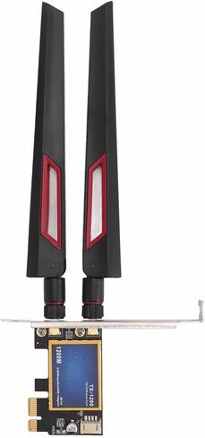 بطاقة Focket WiFi 7260AC، محول لاسلكي PCIe X1 ثنائي النطاق بسرعة 1200 ميجا بت في الثانية مع هوائي 10dBi للكمبيوتر المكتبي in Kuwait