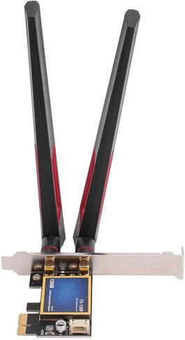بطاقة Focket WiFi 7260AC، محول لاسلكي PCIe X1 ثنائي النطاق بسرعة 1200 ميجا بت في الثانية مع هوائي 10dBi للكمبيوتر المكتبي in Kuwait