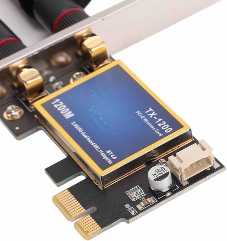 بطاقة Focket WiFi 7260AC، محول لاسلكي PCIe X1 ثنائي النطاق بسرعة 1200 ميجا بت في الثانية مع هوائي 10dBi للكمبيوتر المكتبي in Kuwait