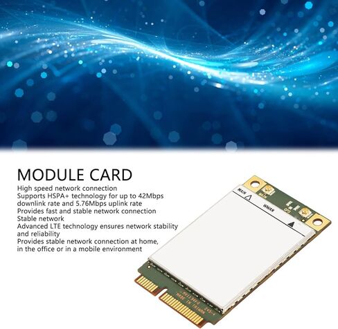 بطاقة شبكة Vikye 4G LTE Mini PCIE، محول بطاقة الشبكة اللاسلكية يدعم HSPA لـ Latitude E5440 E6440 E6540 E7240 E7440 M4800 M6800 in Kuwait