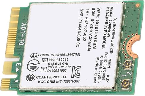 Band WiFi Card, 2.4Ghz 5Ghz 1200Mbps 4.0 NGFF M.2 Network Card Wireless Network Adapter Internet Card for Home Office Laptops in Kuwait