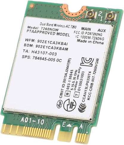 Band WiFi Card, 2.4Ghz 5Ghz 1200Mbps 4.0 NGFF M.2 Network Card Wireless Network Adapter Internet Card for Home Office Laptops in Kuwait
